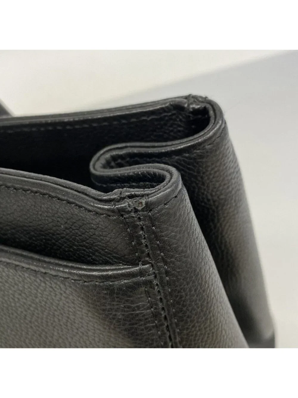 Chanel Tote Executive Leather Black Silver